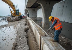 bridge piers & foundation pile cap interfaces