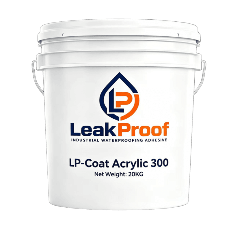 LeakProof LP-Coat Acrylic 300 water based elastomeric solar reflective cool roof coating