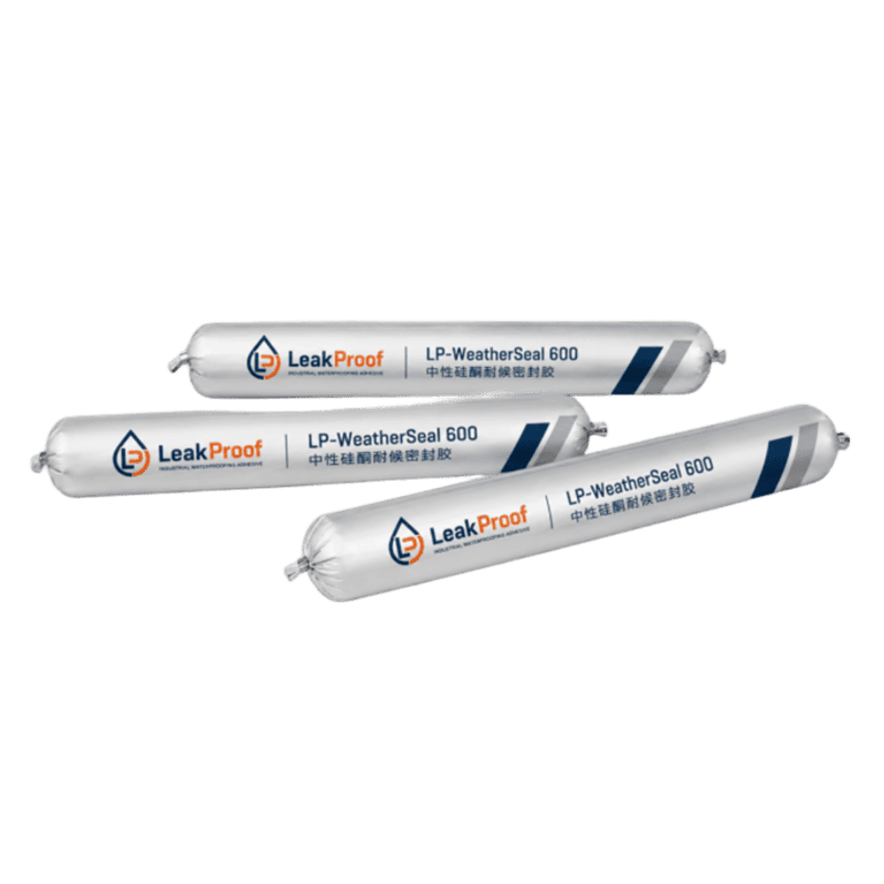 LeakProof LP-WeatherSeal 600 neutral silicone weatherproofing sealant 600ml foil sausage