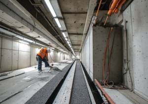Prefabricated municipal utility tunnel section joints sealed with elastomeric gas-tight waterproof sealant